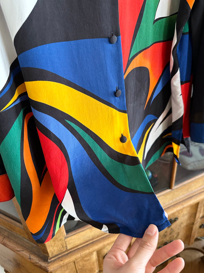 Abstract silk shirt