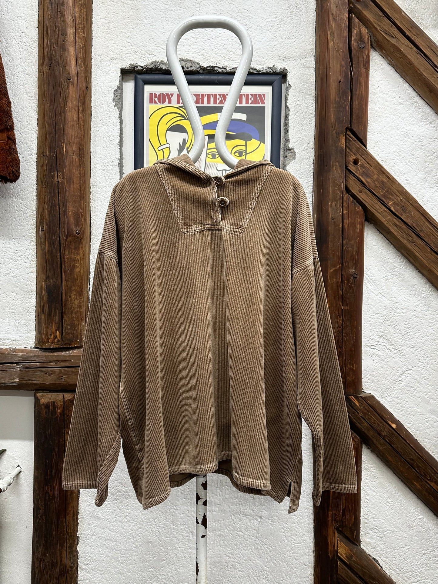 brown cords smock