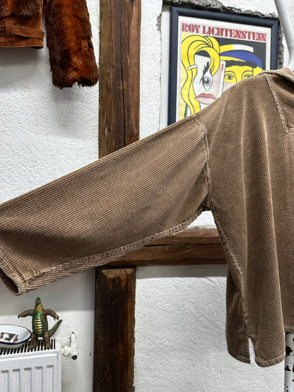 brown cords smock