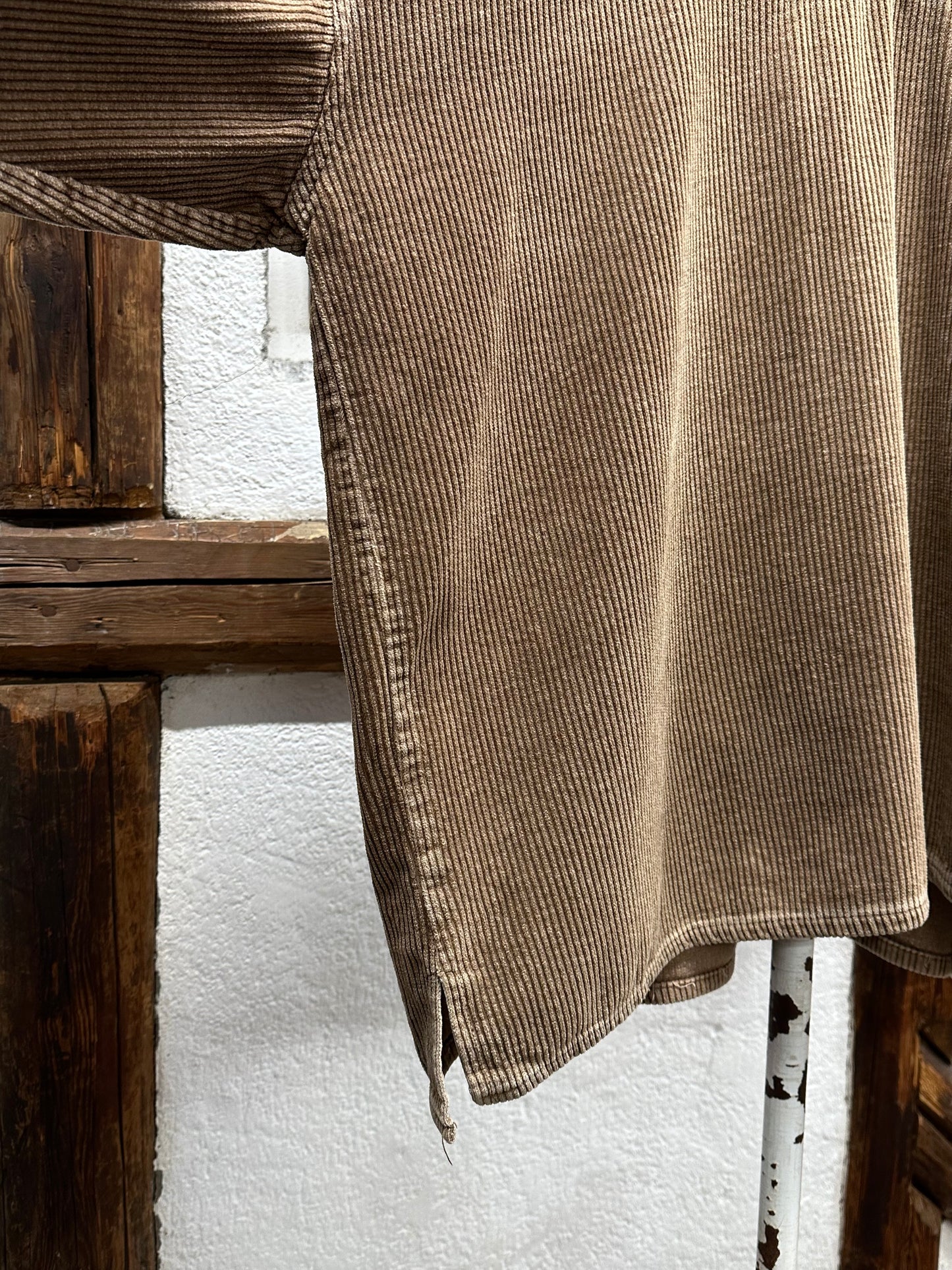 brown cords smock