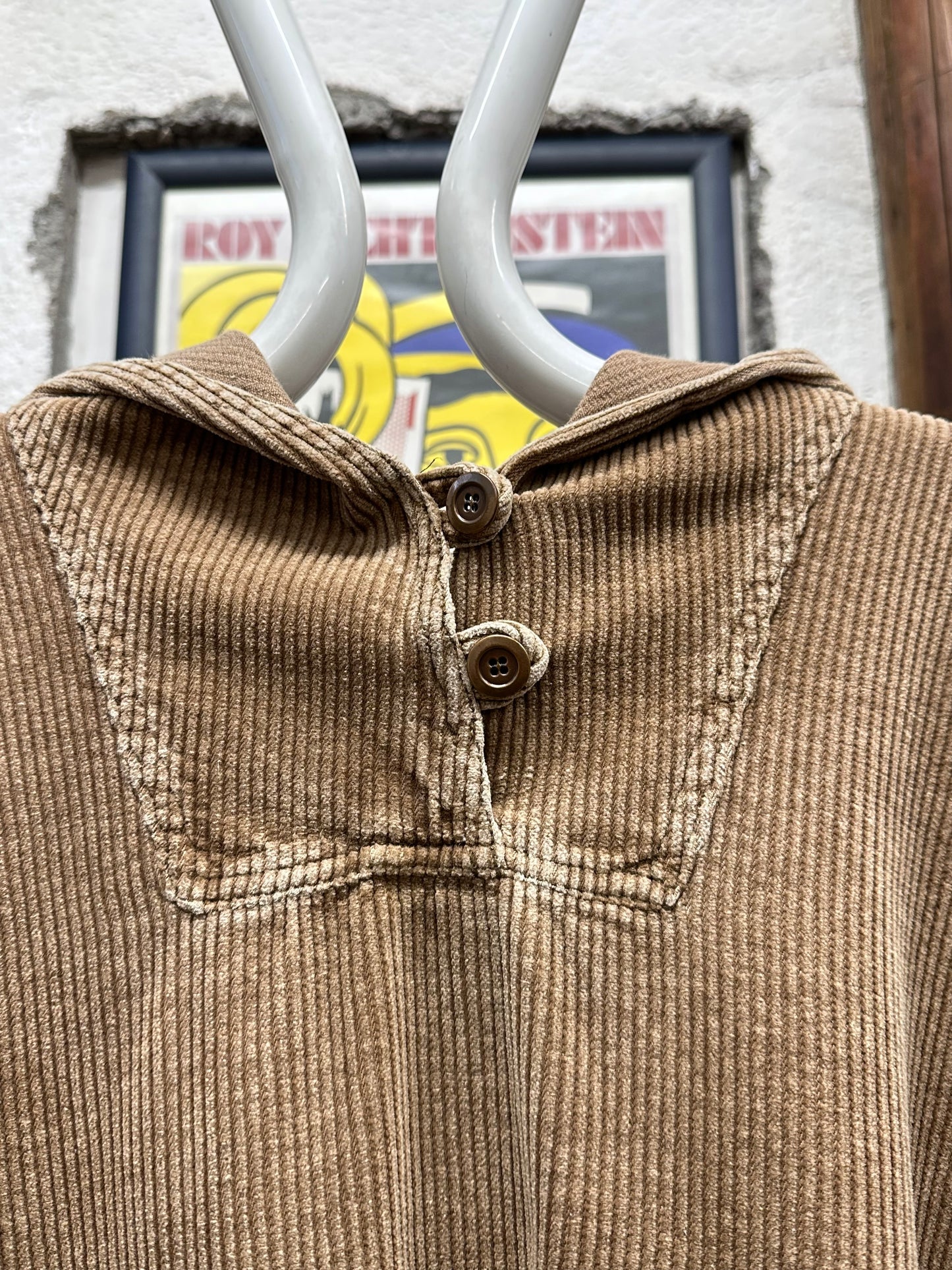 brown cords smock