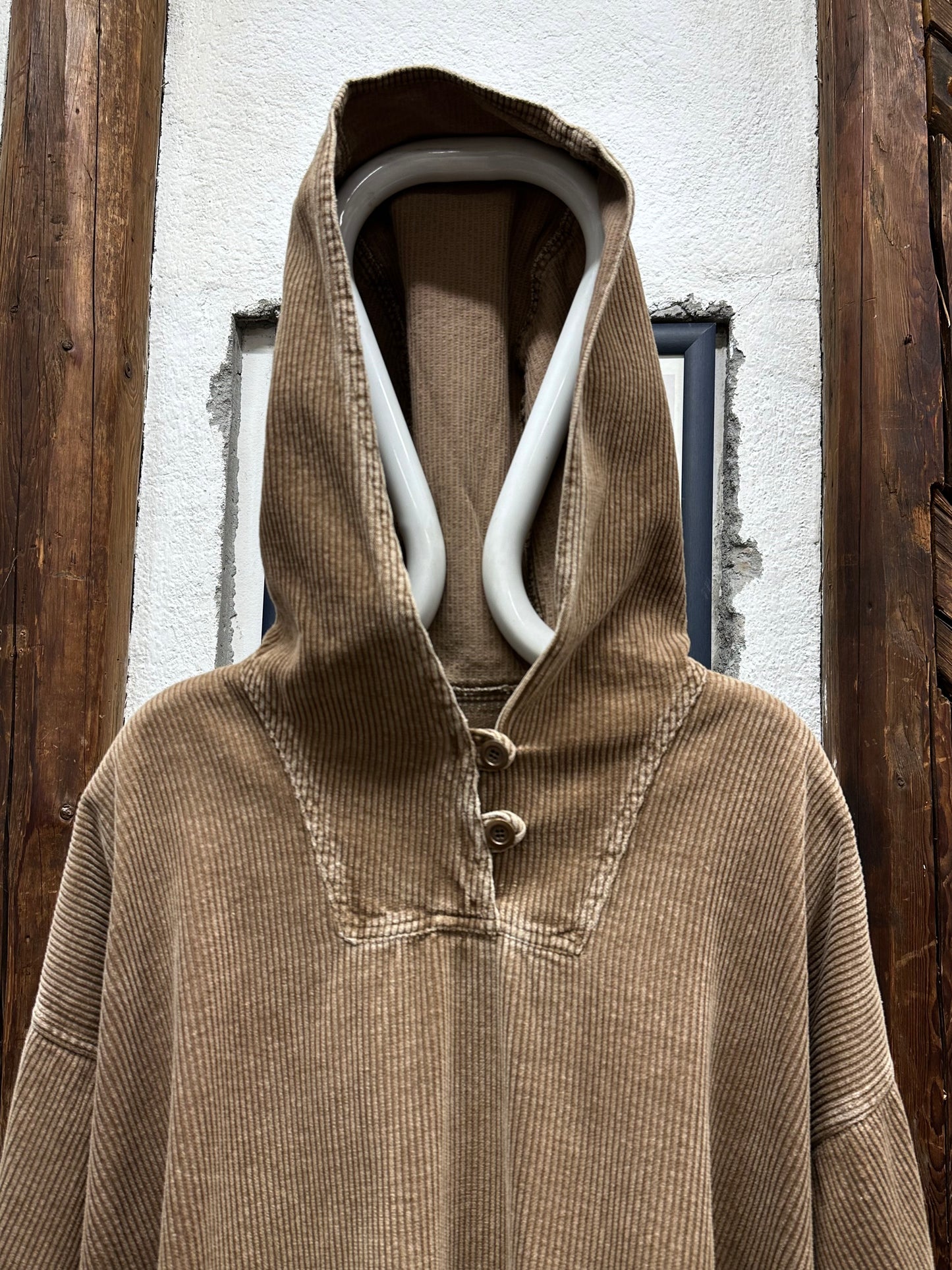 brown cords smock