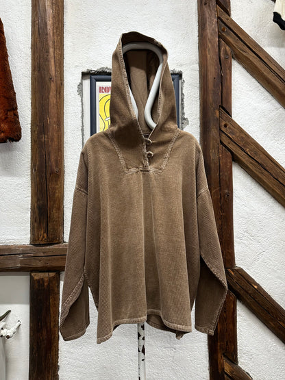 brown cords smock