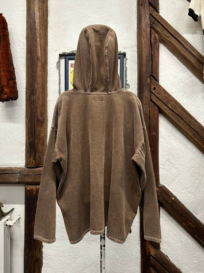 brown cords smock