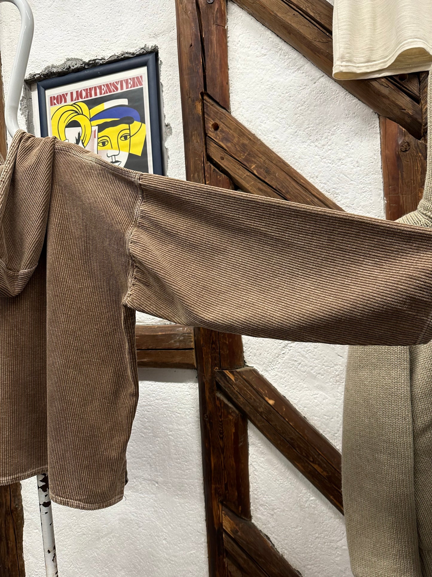 brown cords smock