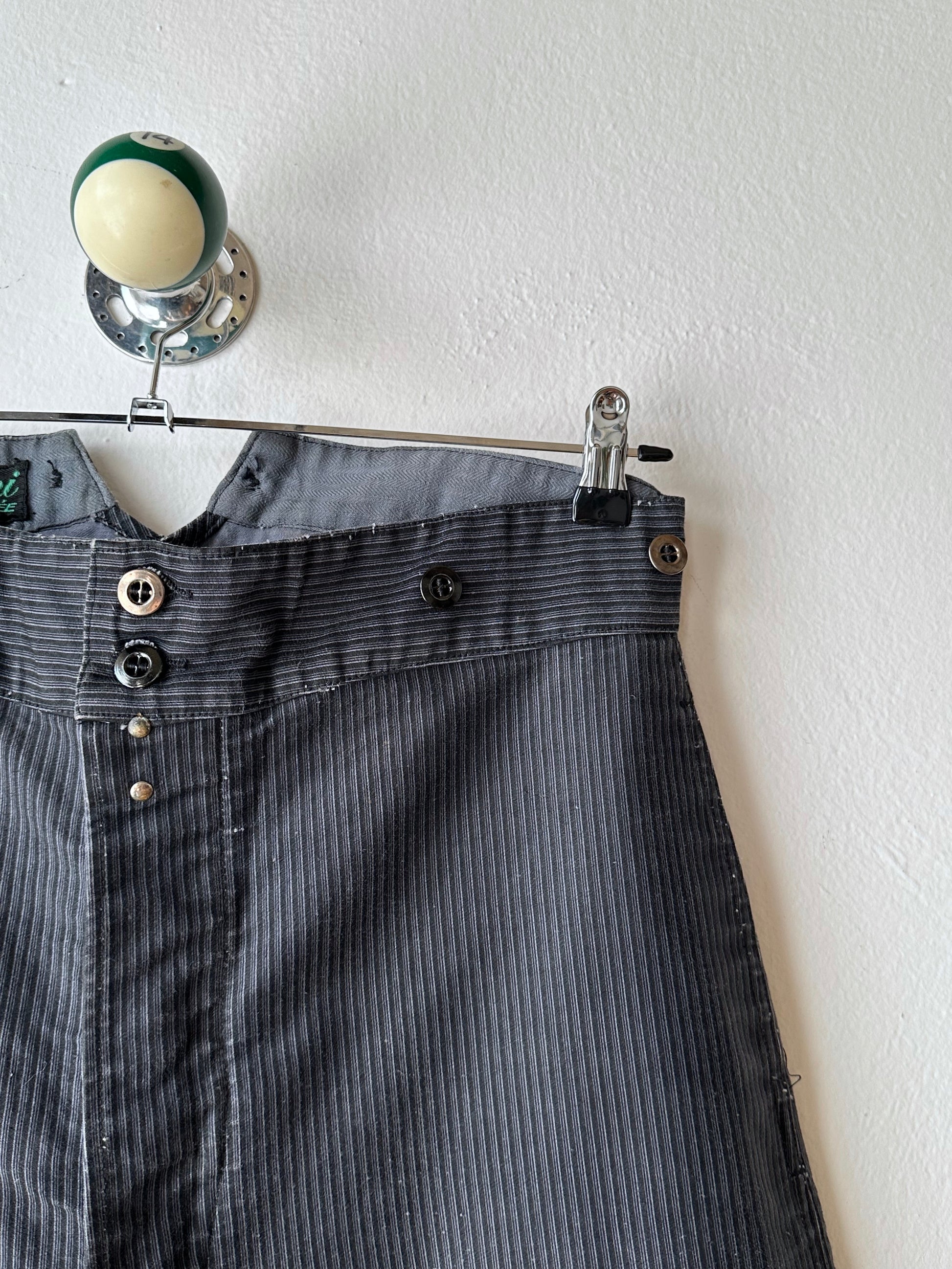 Le Favori French work 1930's 30年代 フレンチワーク Trousers メタルボタン  フレンチヴィンテージ Toto Praha Vintage clothing shop Antique shop 古着屋 プラハ Showroom appointment Prague ユーロ古着 ヨーロッパ古着 古着卸 ヴィンテージ