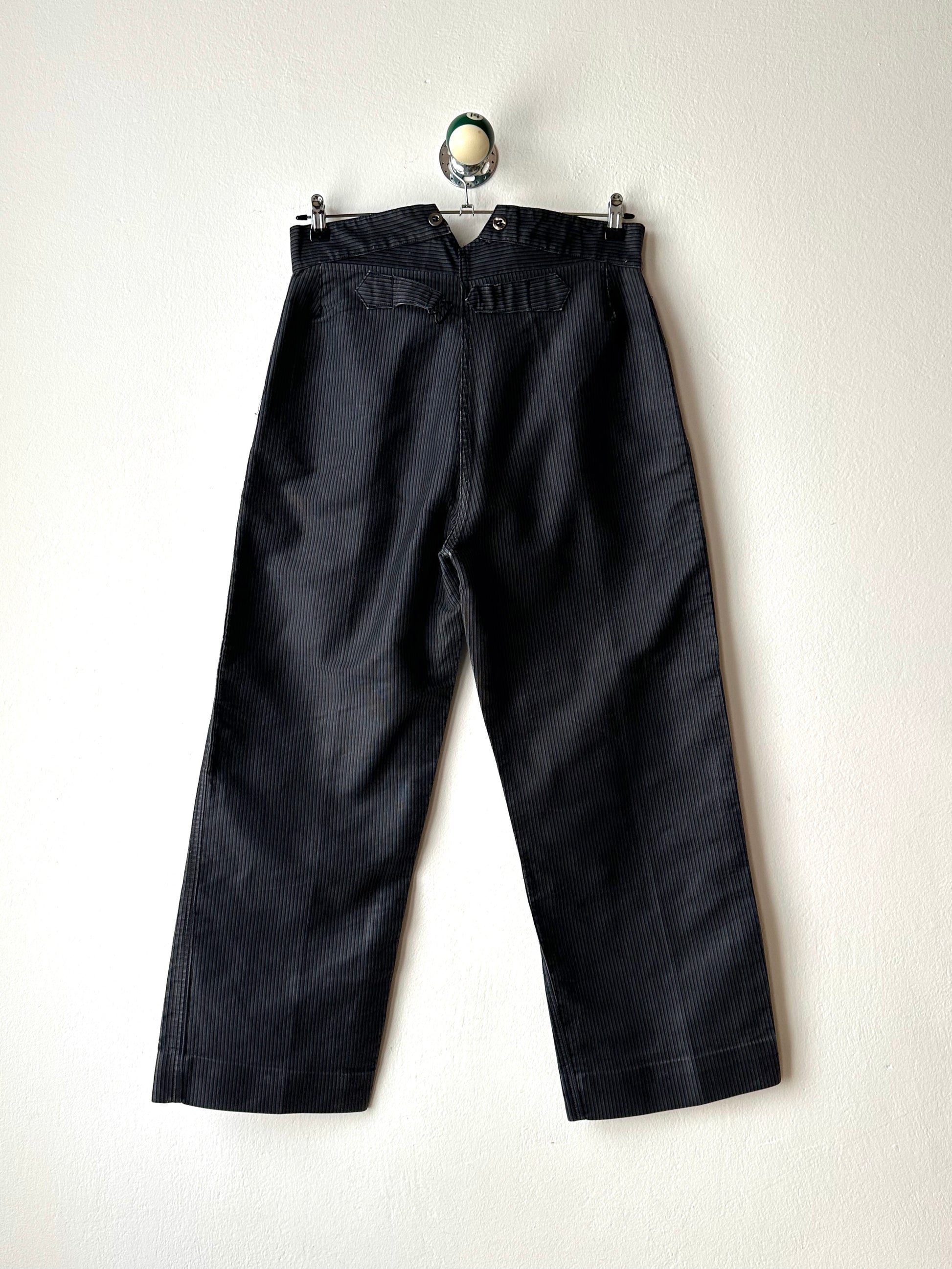 Le Favori French work 1930's 30年代 フレンチワーク Trousers メタルボタン  フレンチヴィンテージ Toto Praha Vintage clothing shop Antique shop 古着屋 プラハ Showroom appointment Prague ユーロ古着 ヨーロッパ古着 古着卸 ヴィンテージ