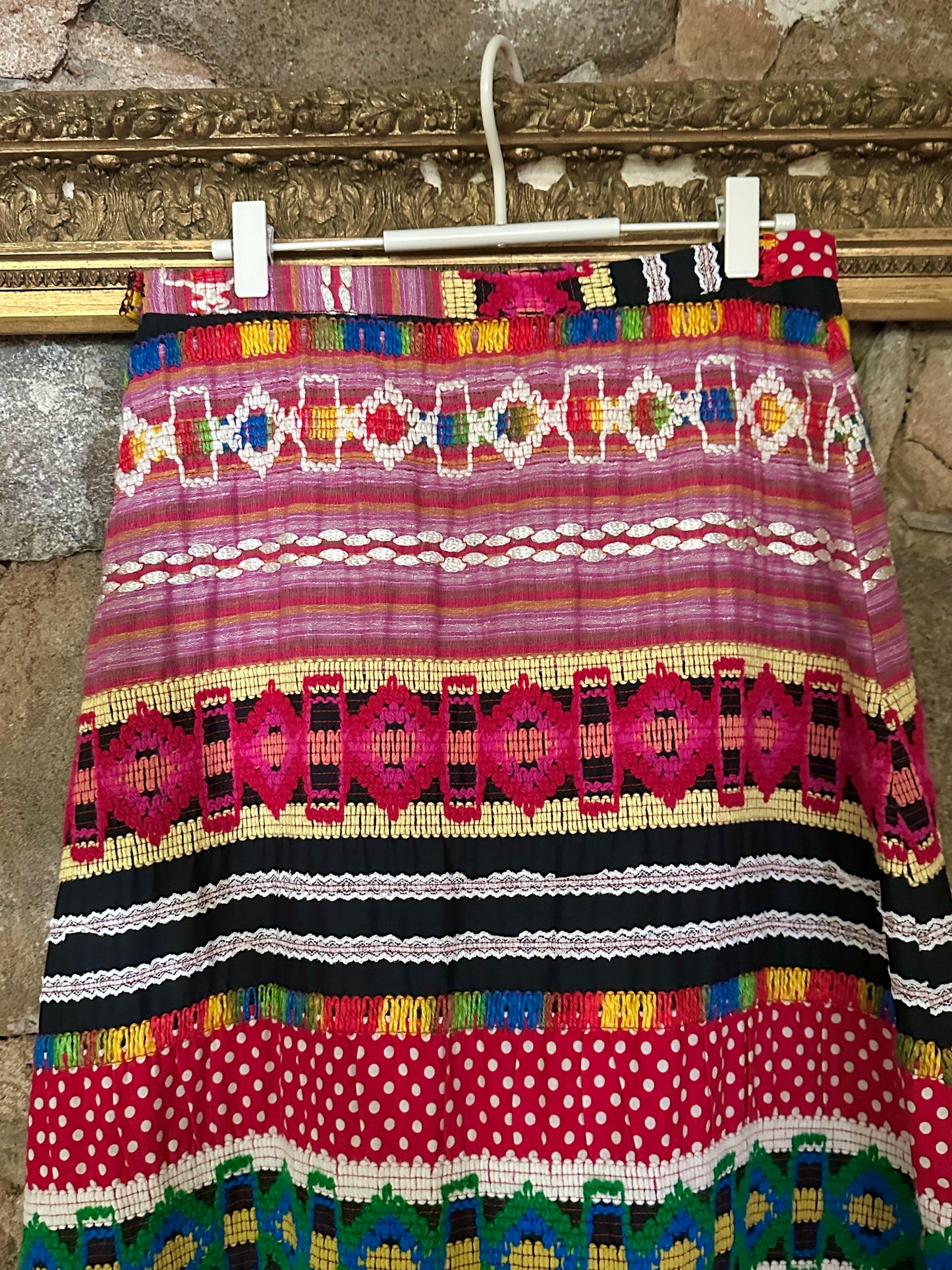 Handmade embroidery skirt W30