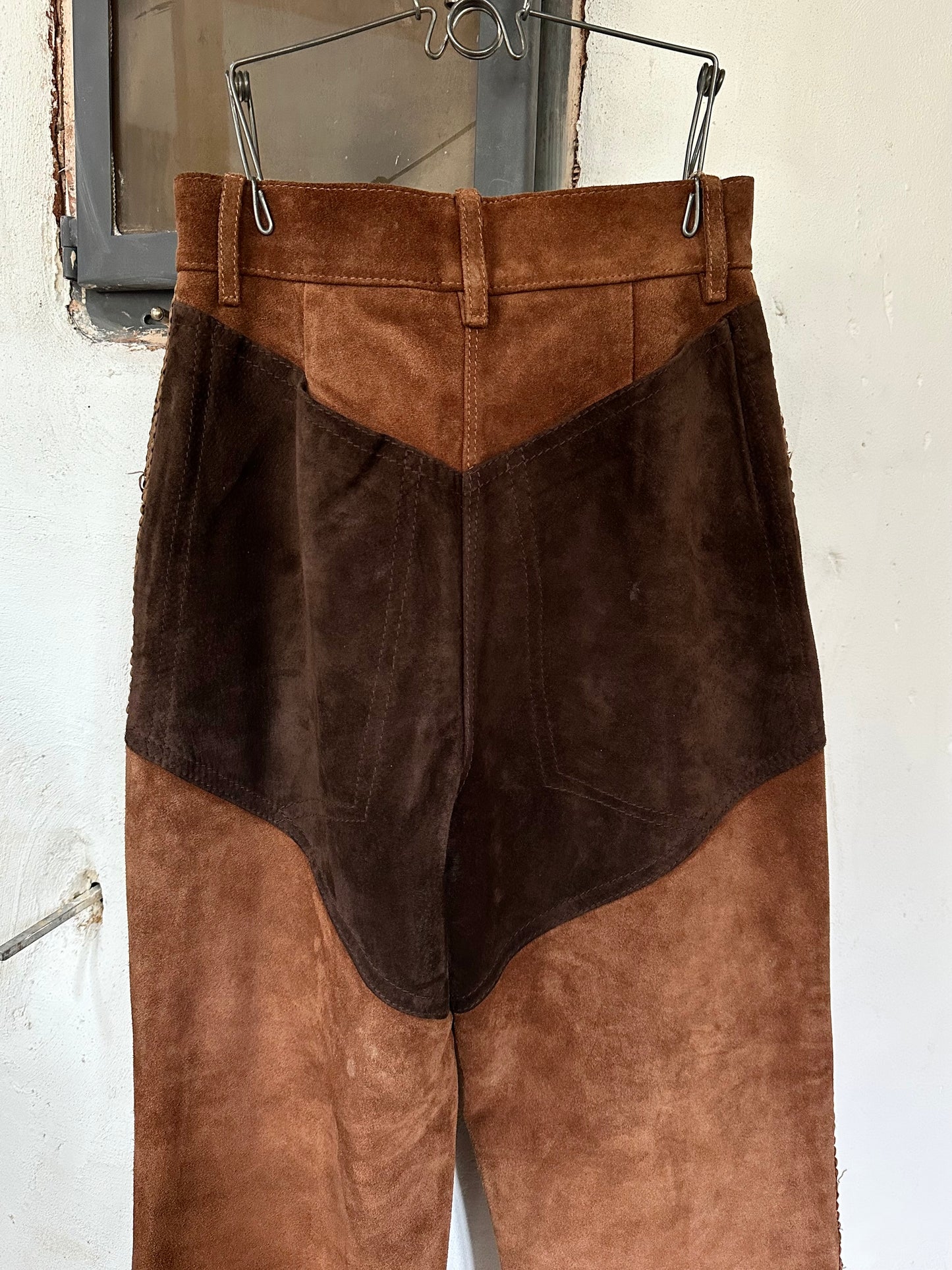 80s Italian suede cowgirl trouser W27