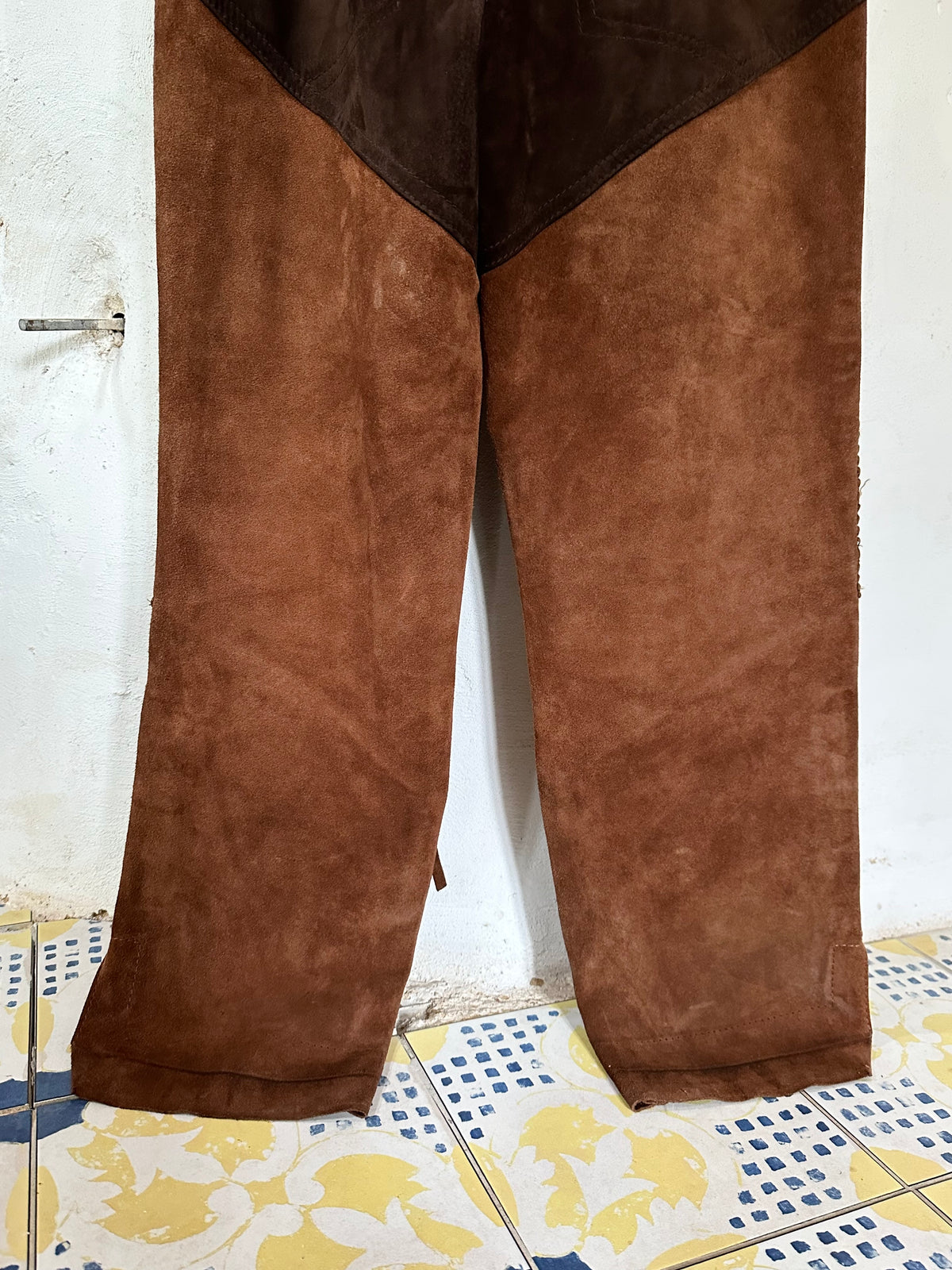 80s Italian suede cowgirl trouser W27