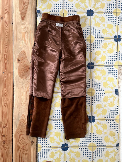 80s Italian suede cowgirl trouser W27