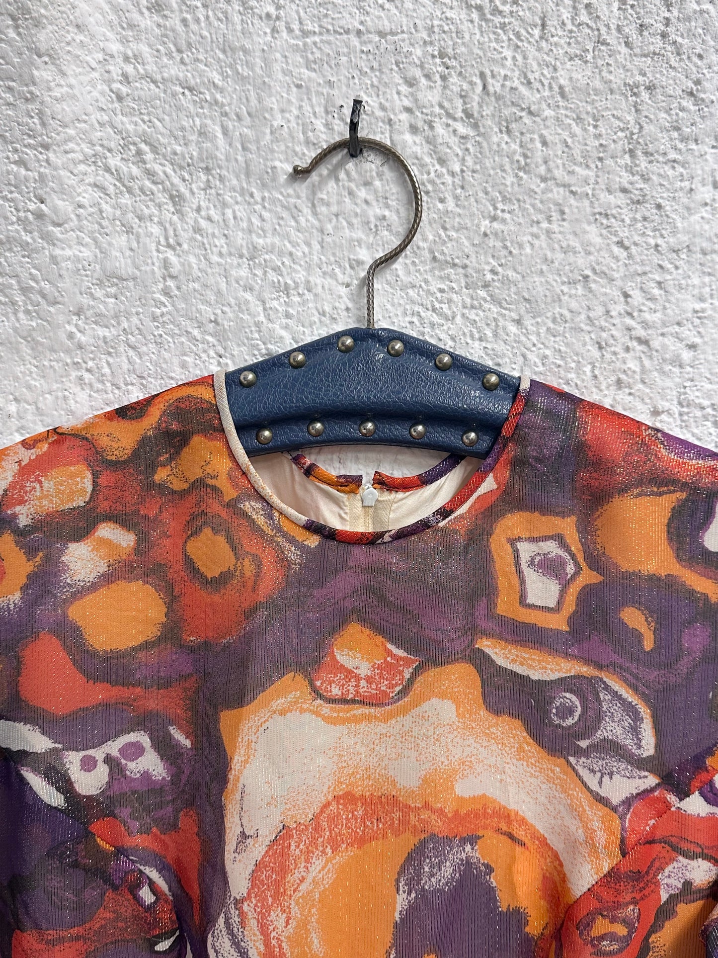 70s abstract art dress