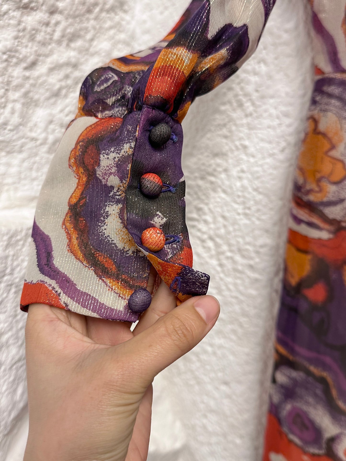 70s abstract art dress