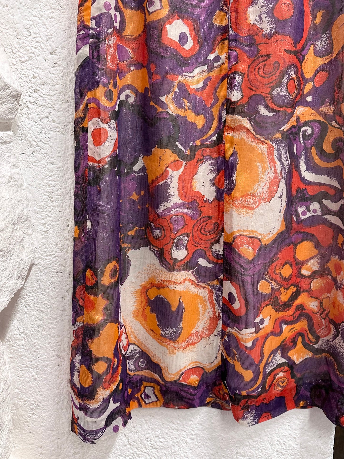 70s abstract art dress