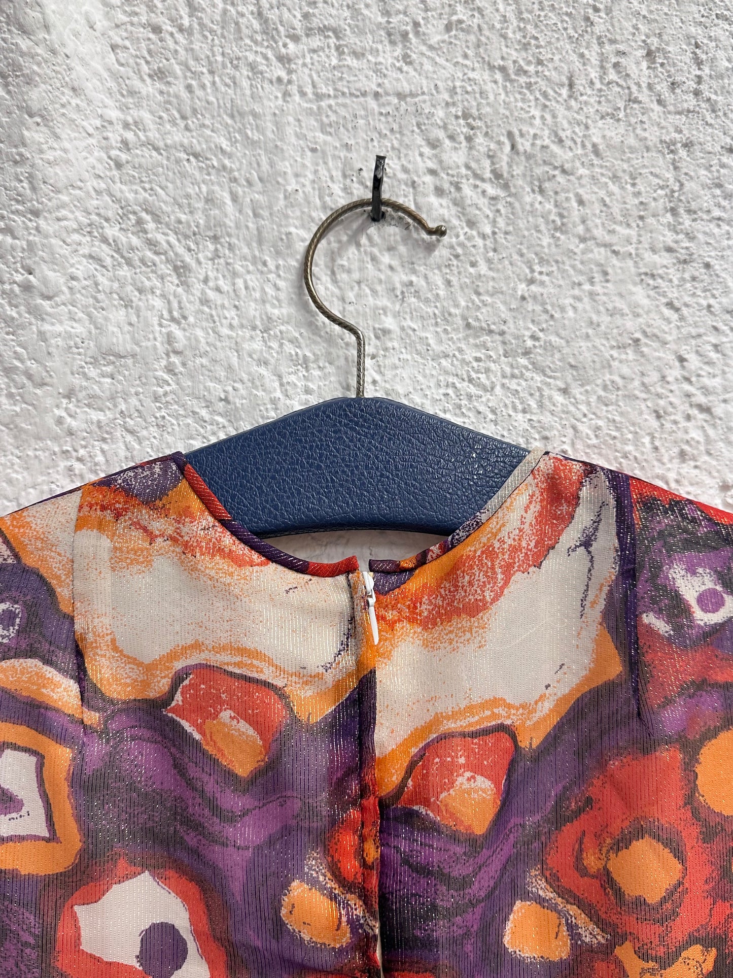 70s abstract art dress