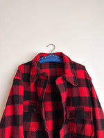 Buffalo plaid wool jacket - XL