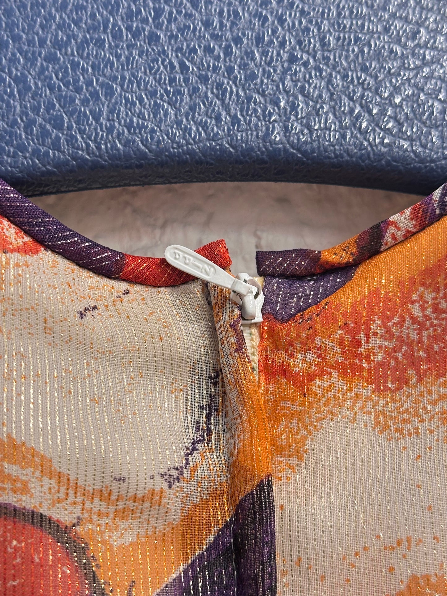 70s abstract art dress