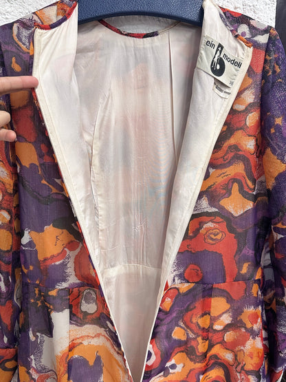 70s abstract art dress