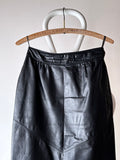 90s leather skirt with zip slit