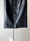 90s leather skirt with zip slit