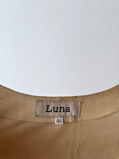 90s Italy mousse suede dress