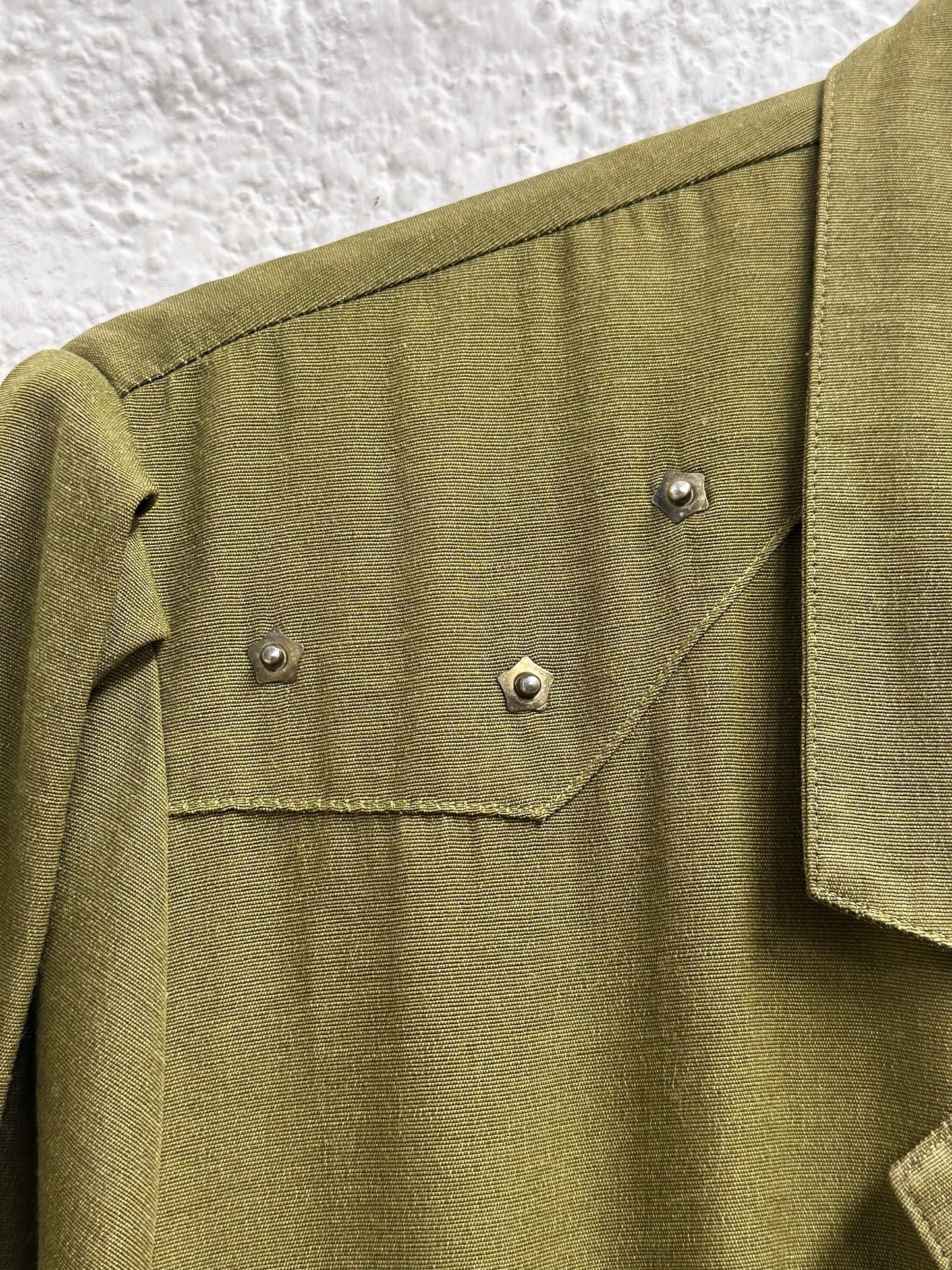 80s khaki viscose jumpsuit