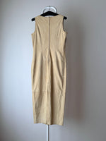 90s Italy mousse suede dress