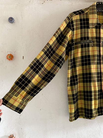 Italy plaid shirt with 3 pockets