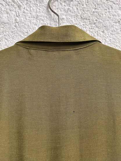 80s khaki viscose jumpsuit