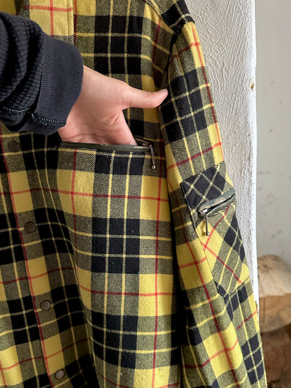 Italy plaid shirt with 3 pockets