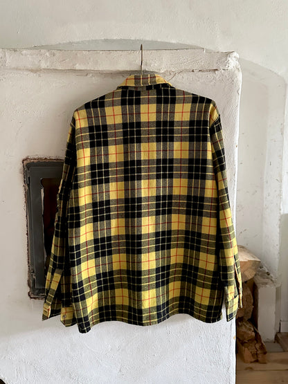 Italy plaid shirt with 3 pockets