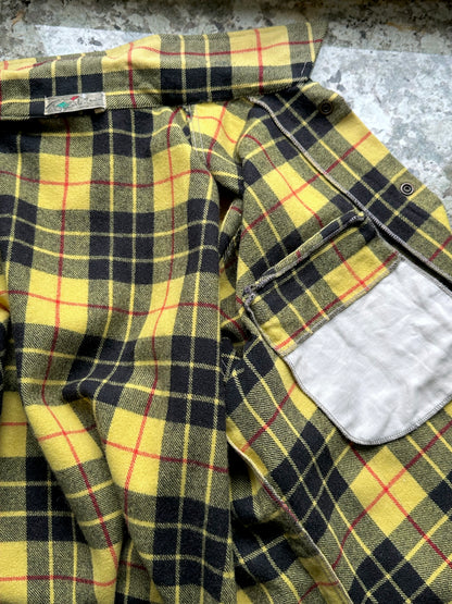 Italy plaid shirt with 3 pockets