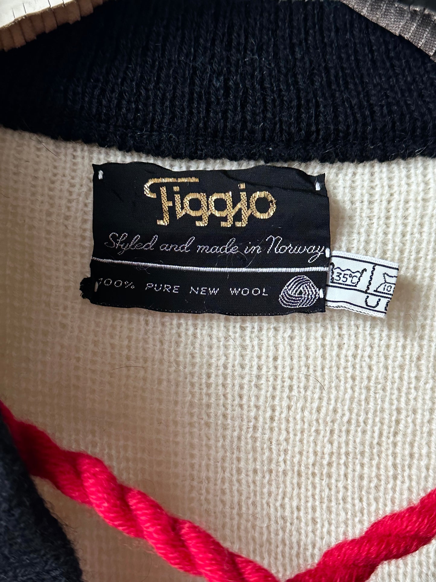 Norwegian new wool lace up sweater