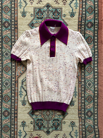 70s acryl knit polo