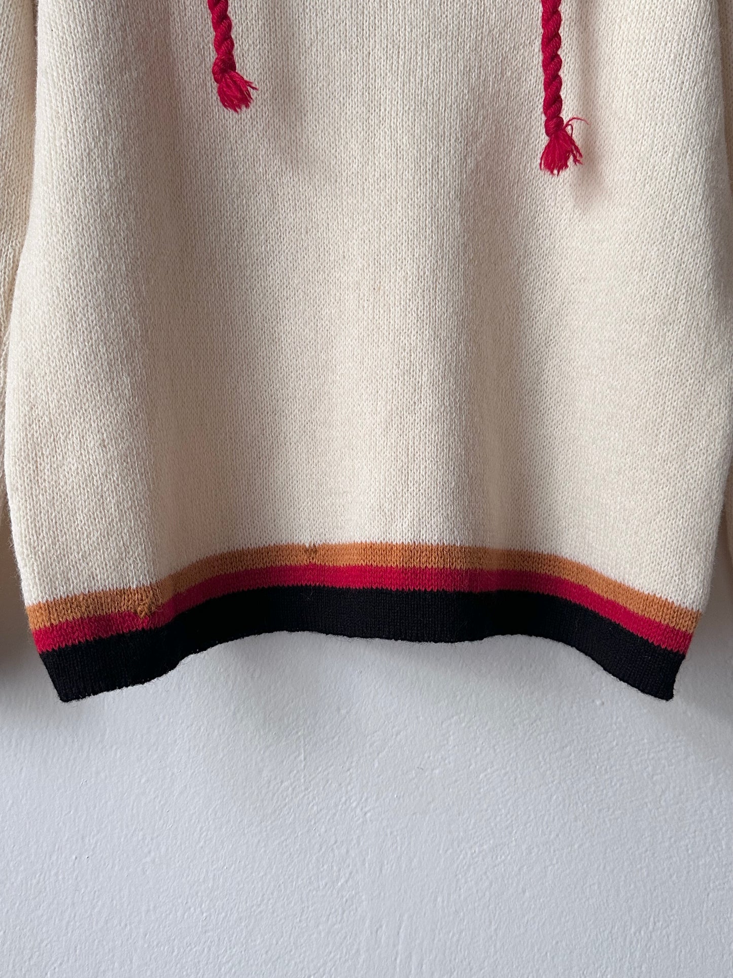 Norwegian new wool lace up sweater