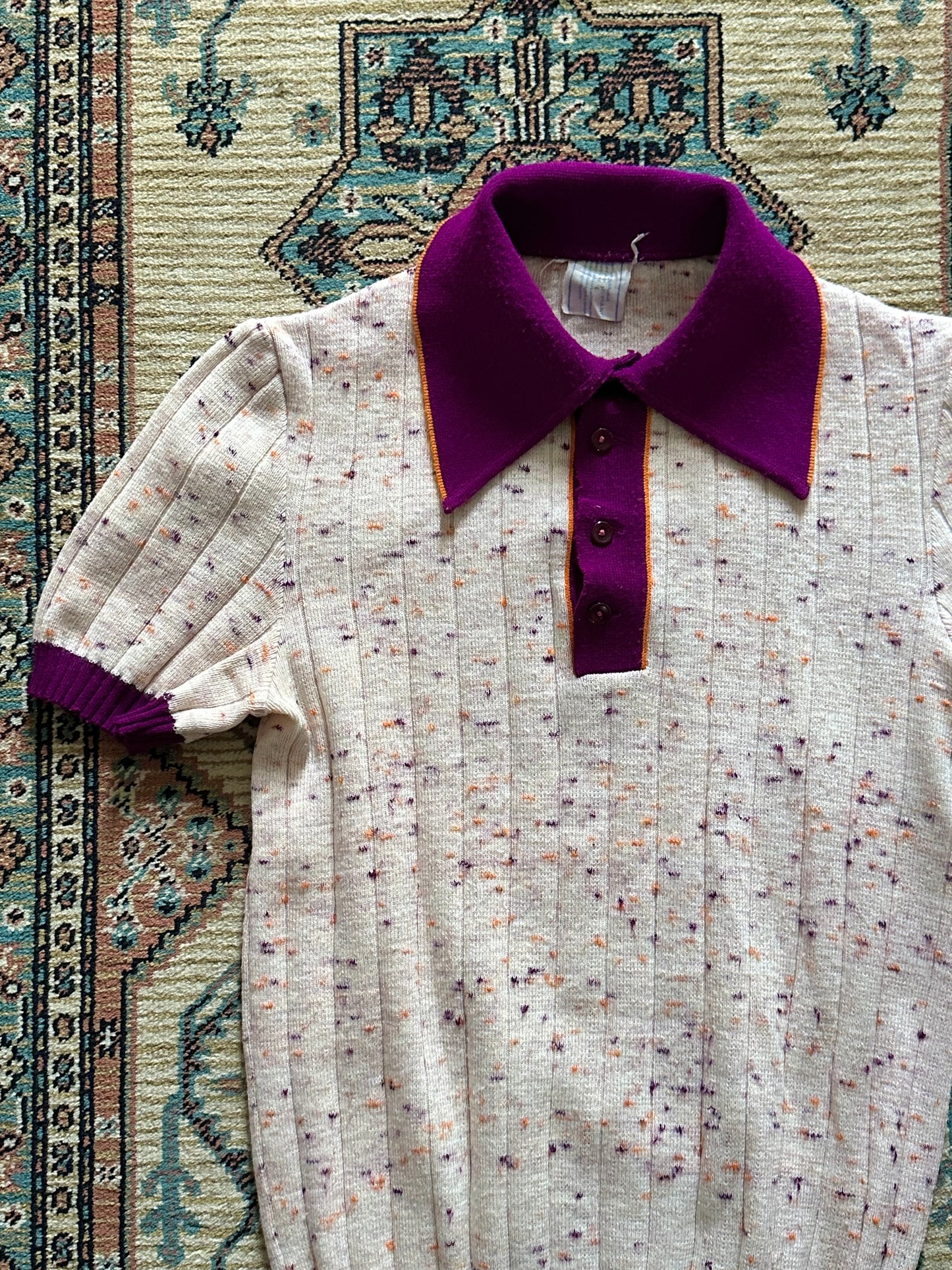 70s acryl knit polo