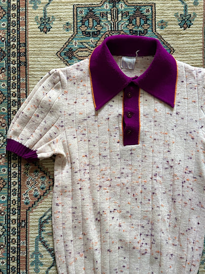 70s acryl knit polo