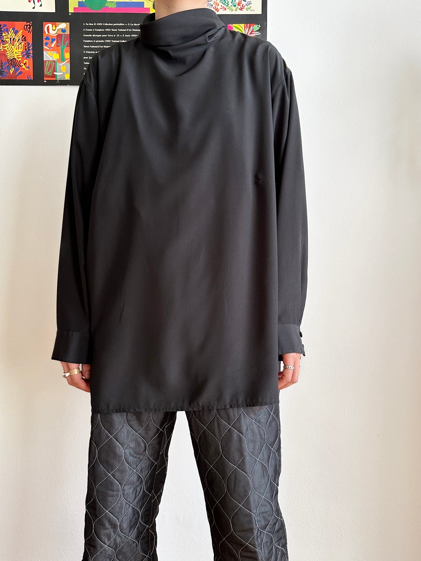 Big size stand collar shirt