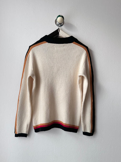 Norwegian new wool lace up sweater