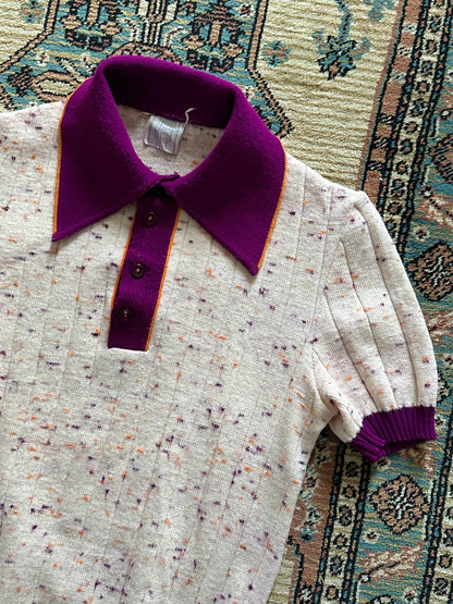70s acryl knit polo