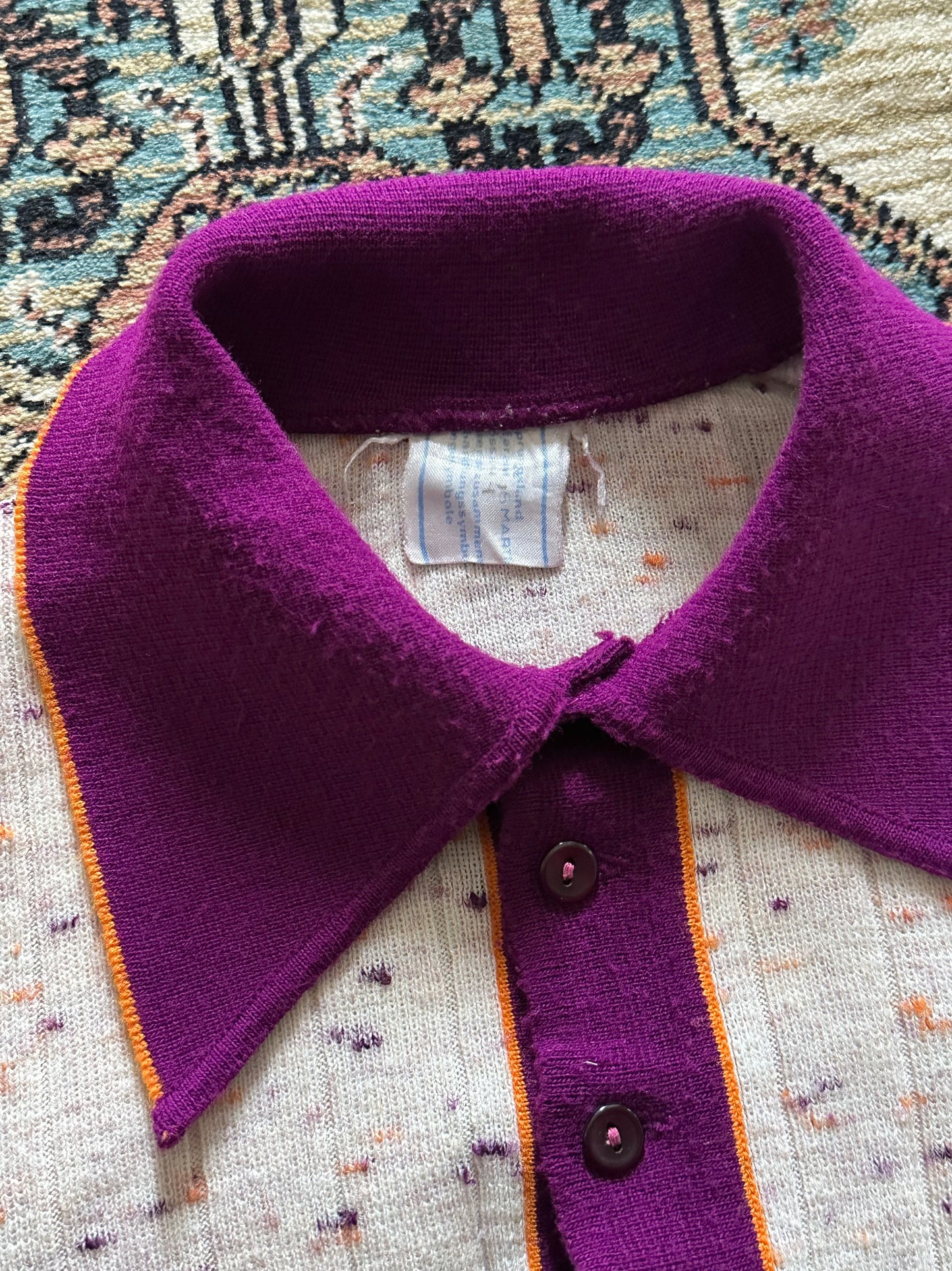 70s acryl knit polo
