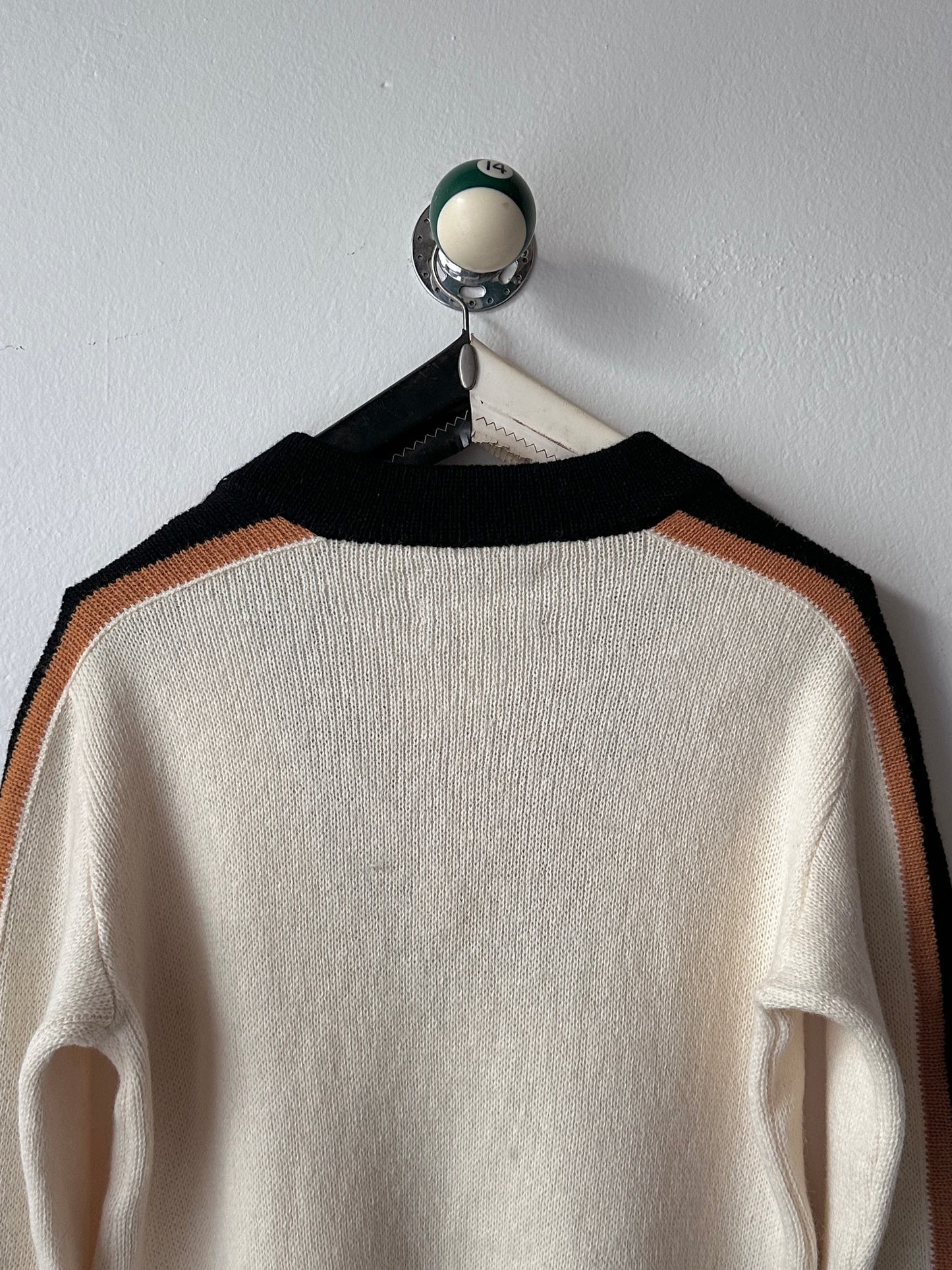Norwegian new wool lace up sweater