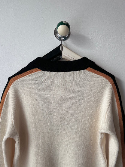 Norwegian new wool lace up sweater