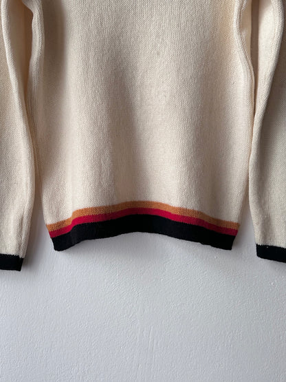 Norwegian new wool lace up sweater