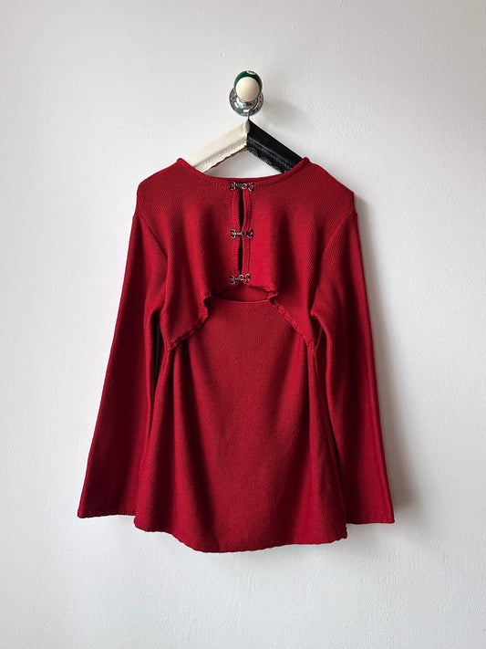 90s hooked bib sweater