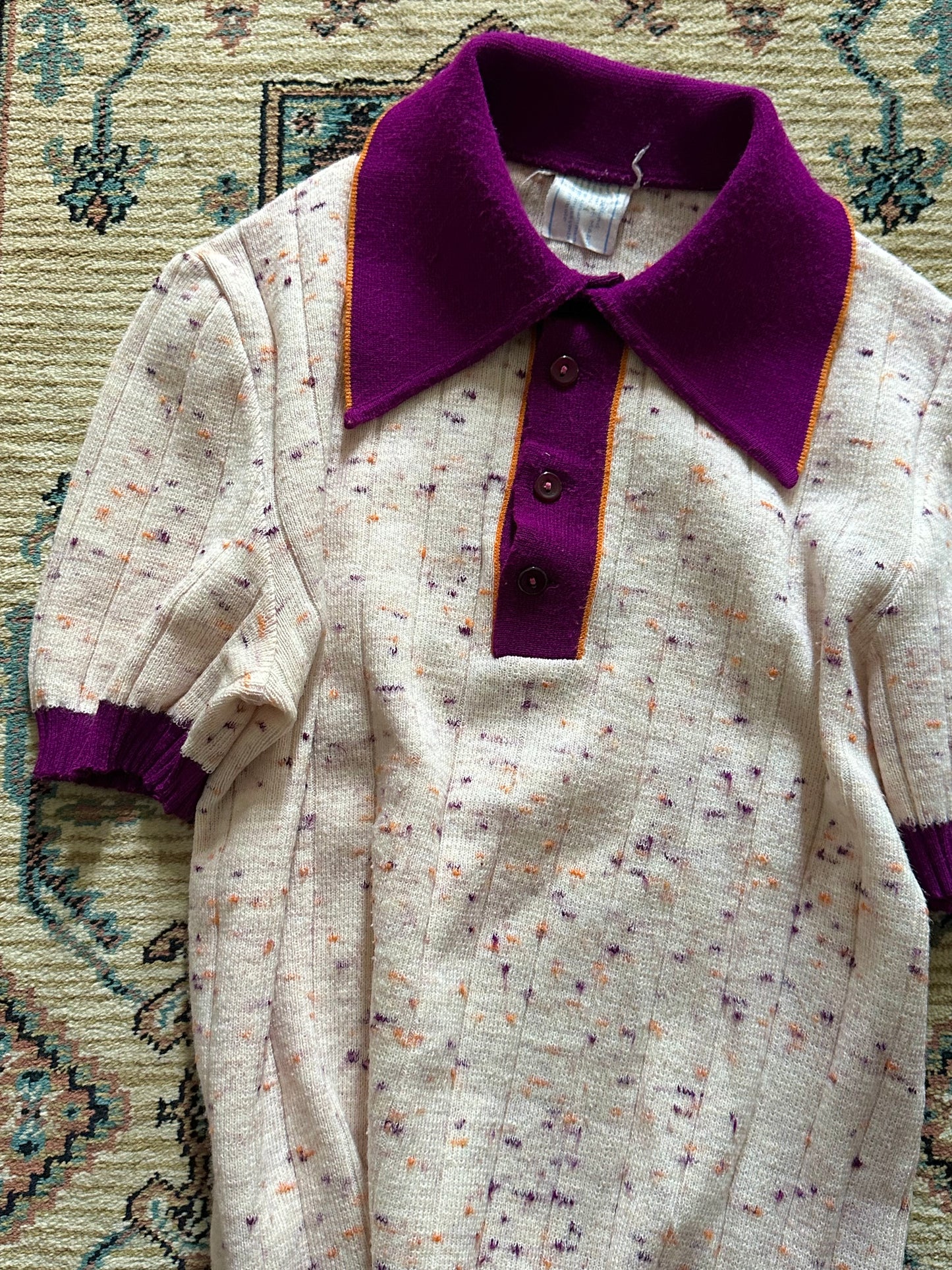 70s acryl knit polo