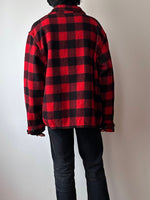 Buffalo plaid wool jacket - XL