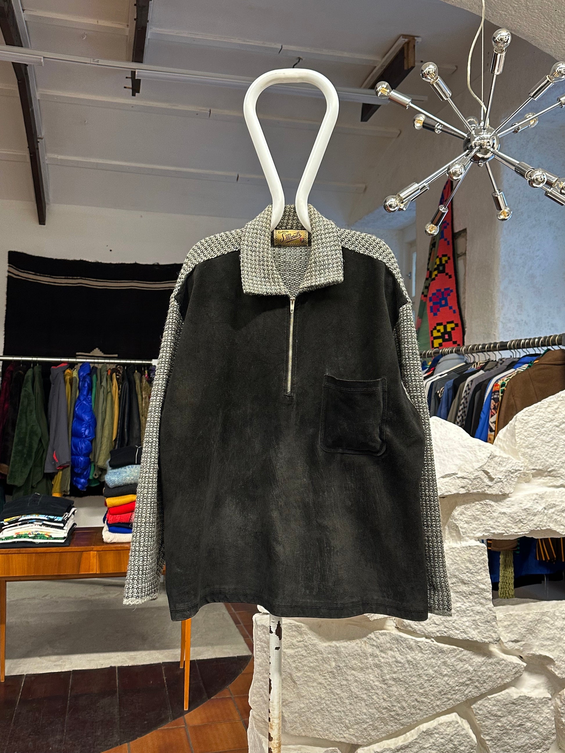 90's Vintage ヴィンテージ 90年代 Toto Praha Prague プラハ 古着屋 古着  Suède Leather レザー スエード Pullover Smock ユーロ古着 ヨーロッパ古着 古着卸 