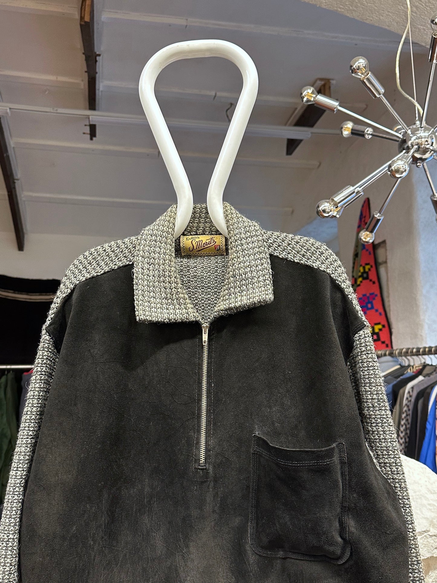 90's Vintage ヴィンテージ 90年代 Toto Praha Prague プラハ 古着屋 古着  Suède Leather レザー スエード Pullover Smock ユーロ古着 ヨーロッパ古着 古着卸 