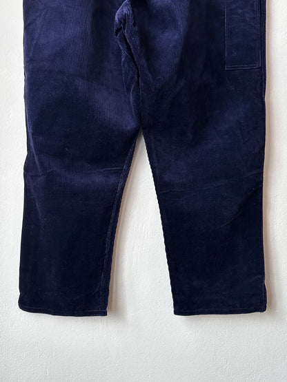 Deadstock king sized East‑German corduroy work trousers Navy - w47